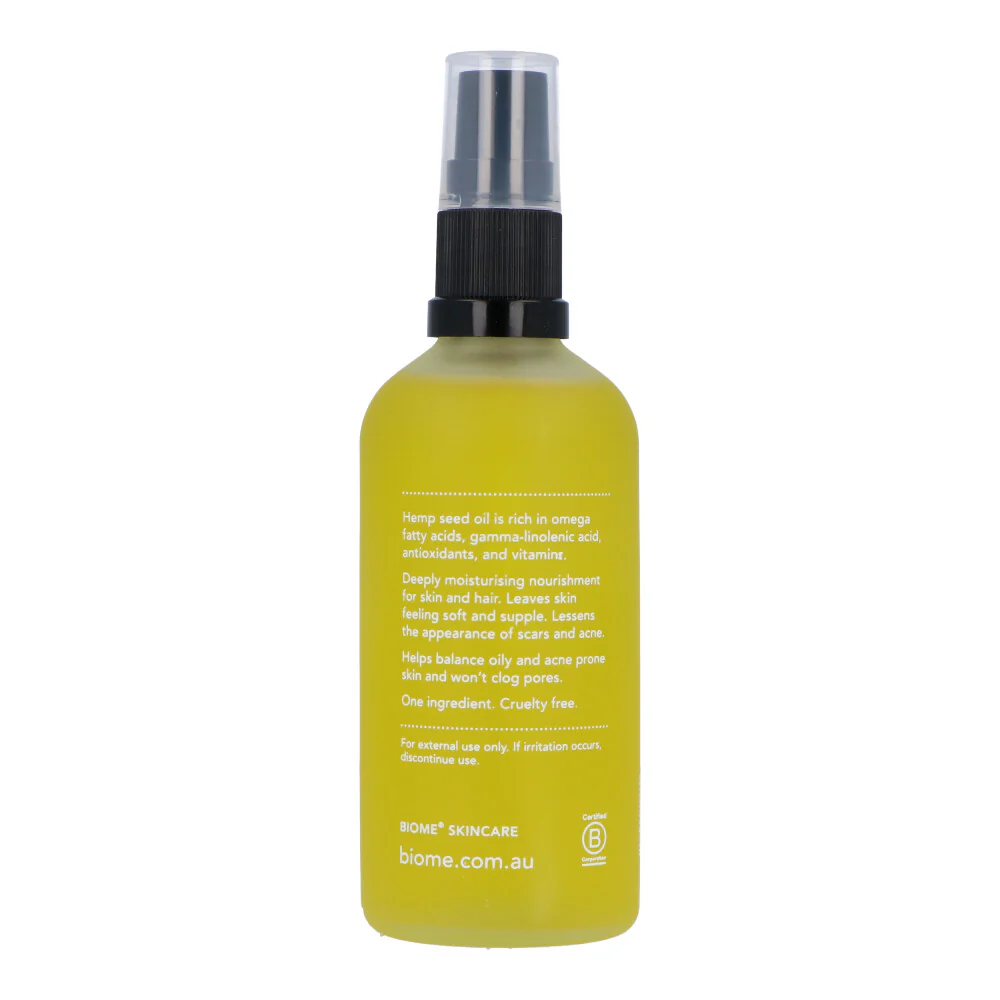 Biome Be.UNITY 100% Hemp Seed Oil Certified Organic 100ml - Image 2