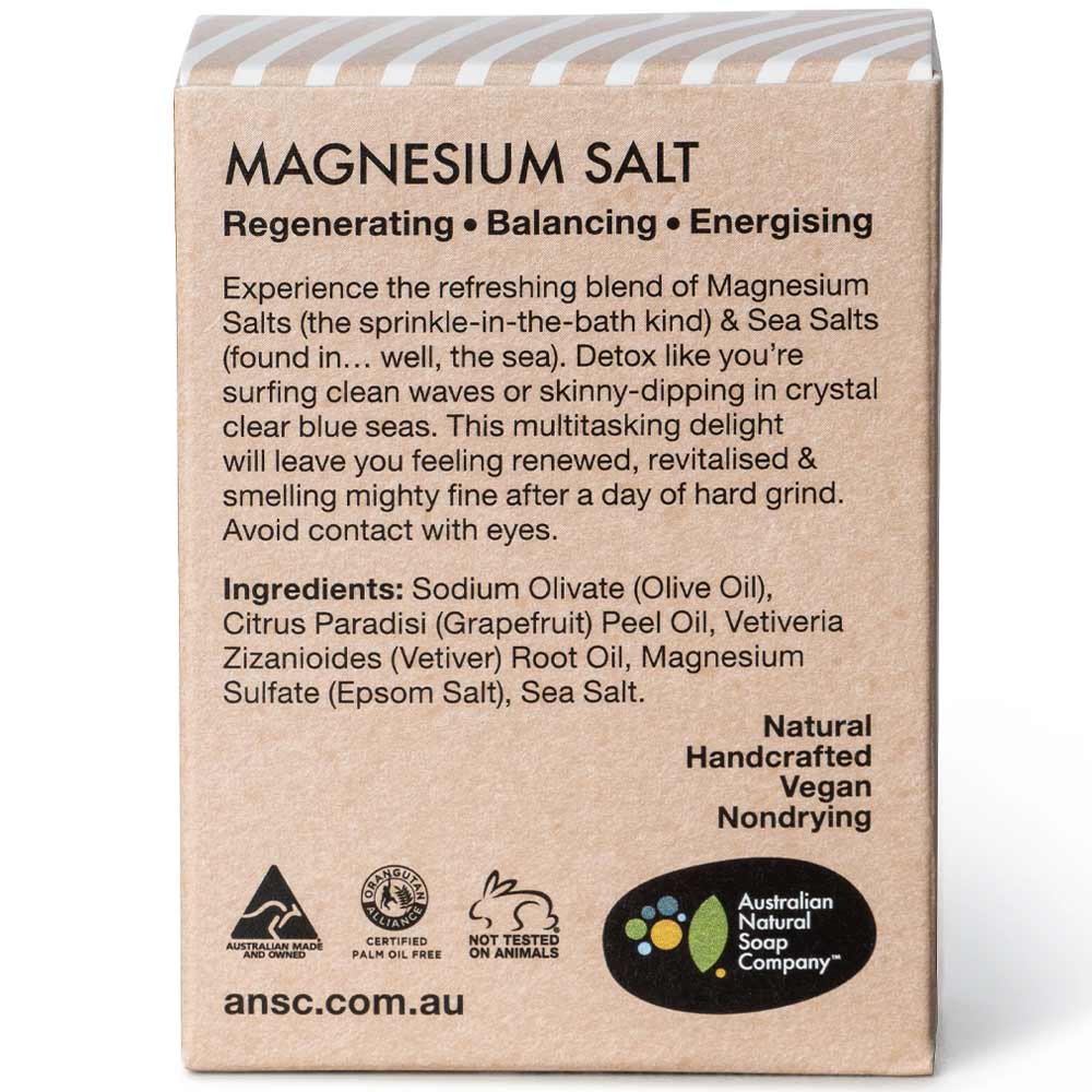 Australian Natural Soap Company Face & Body Bar - Magnesium Salt - Image 3