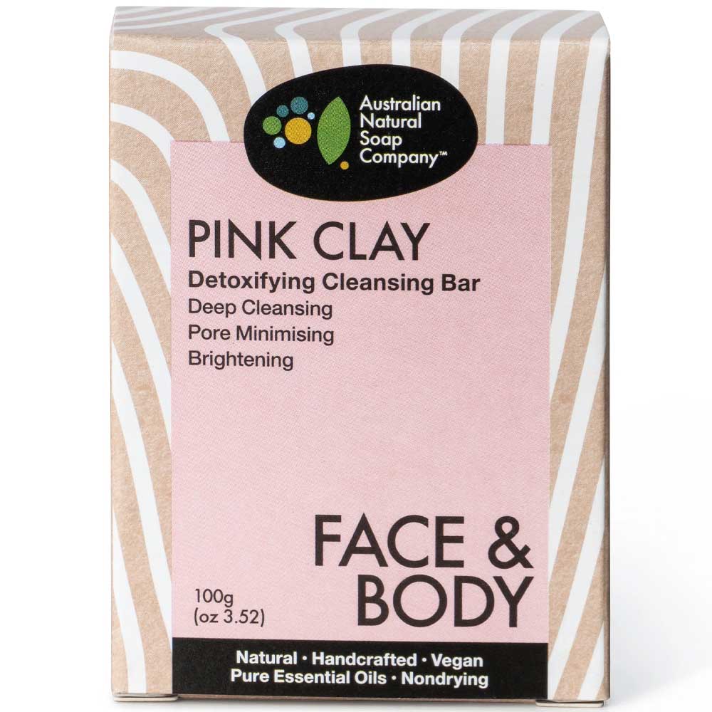Australian Natural Soap Company Face & Body Bar - Pink Clay - Image 3