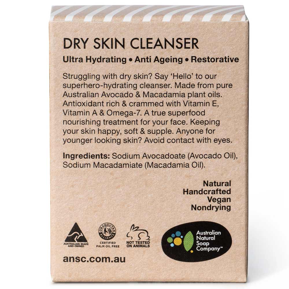 Australian Natural Soap Company Face Cleanser Bar - Dry Skin (Avocado & Macadamia) - Image 3