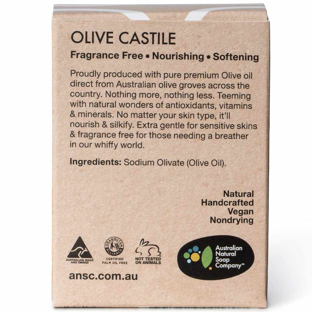 Australian Natural Soap Company Soap Bar - Olive Castile 100g - Image 3