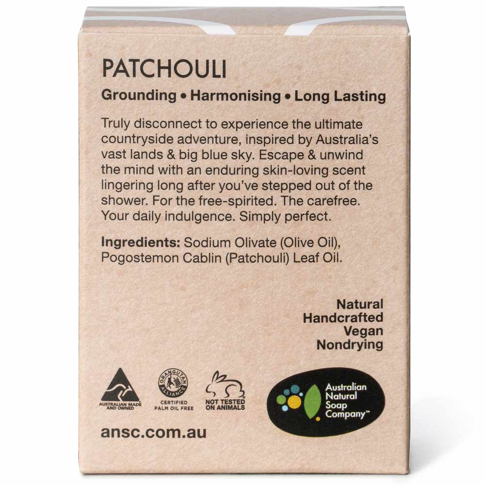 Australian Natural Soap Company Hand & Body Soap Bar - Patchouli - Image 3