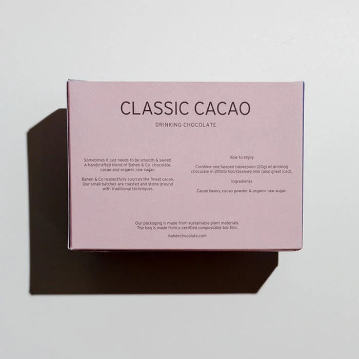 Bahen & Co Drinking Chocolate Classic Cacao 200g - Image 4