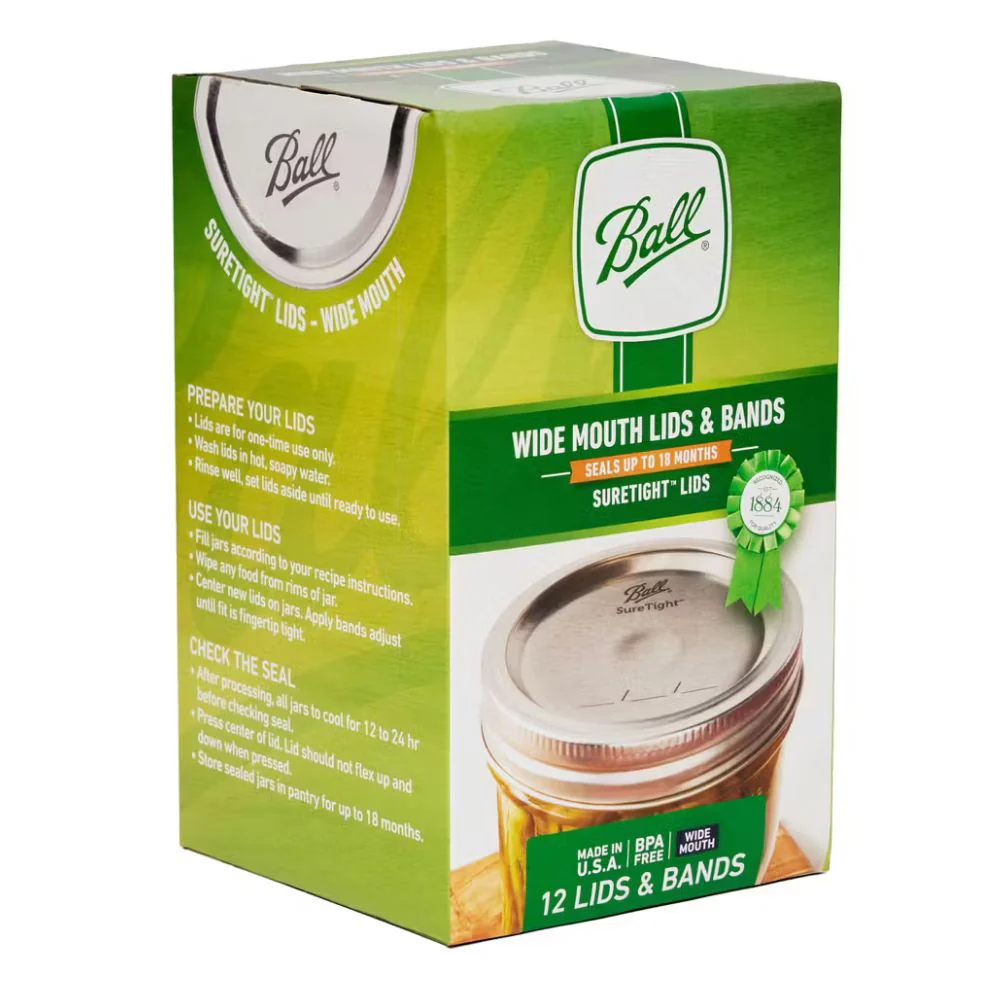 Ball Mason Wide Mouth Canning Lid with Band - Pack of 12 - Image 2