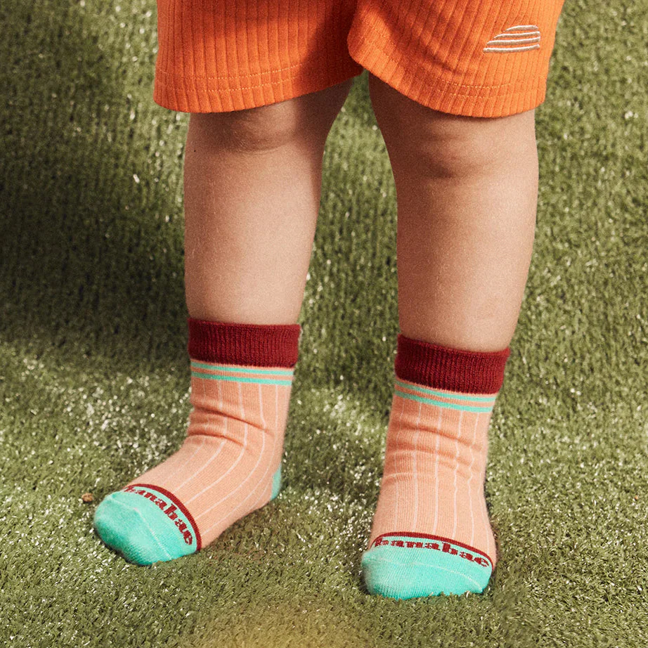 Banabae Kids Organic Cotton Crew & Berry Stripe Socks 2pk - Rad Kid - Image 2