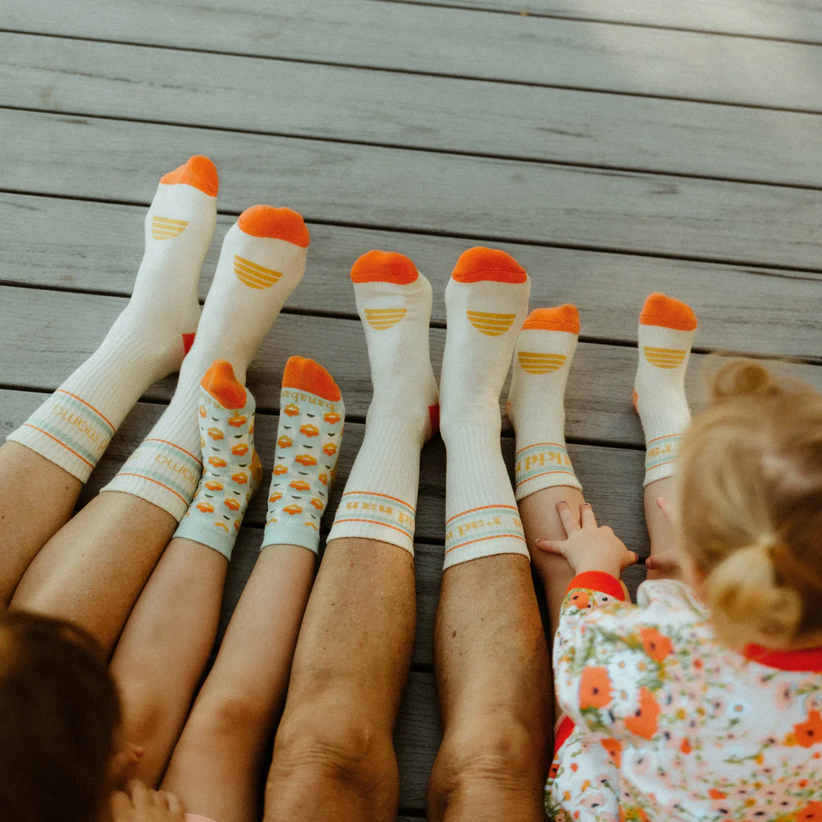 Banabae Organic Cotton Crew & Floral Check Socks 2pk - Rad Nan - Image 2