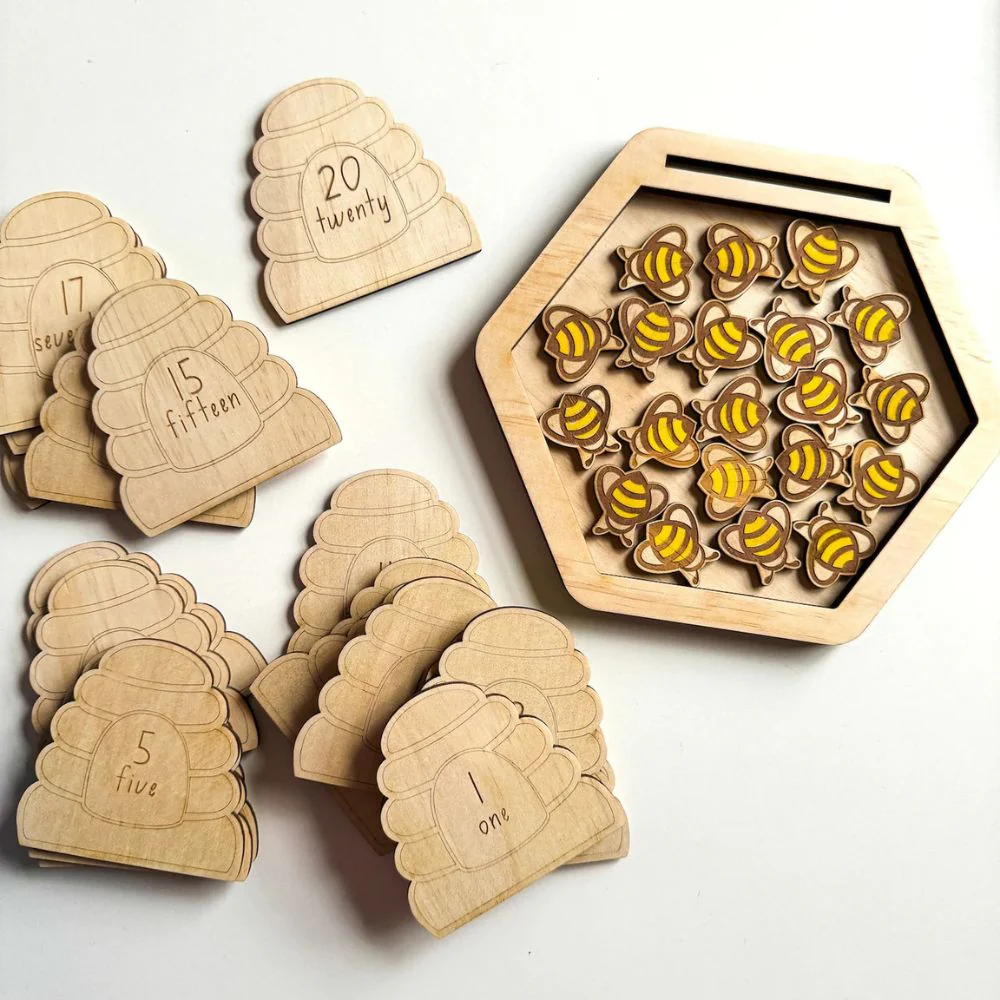 Bandicute Wooden Bee Counting Game - Image 2