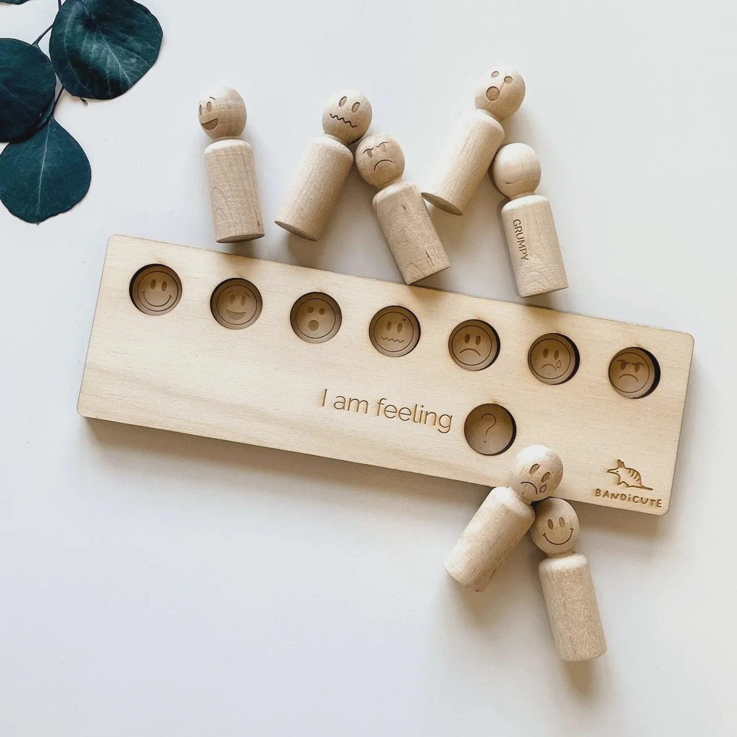 Bandicute Wooden Emotions Peg Dolls