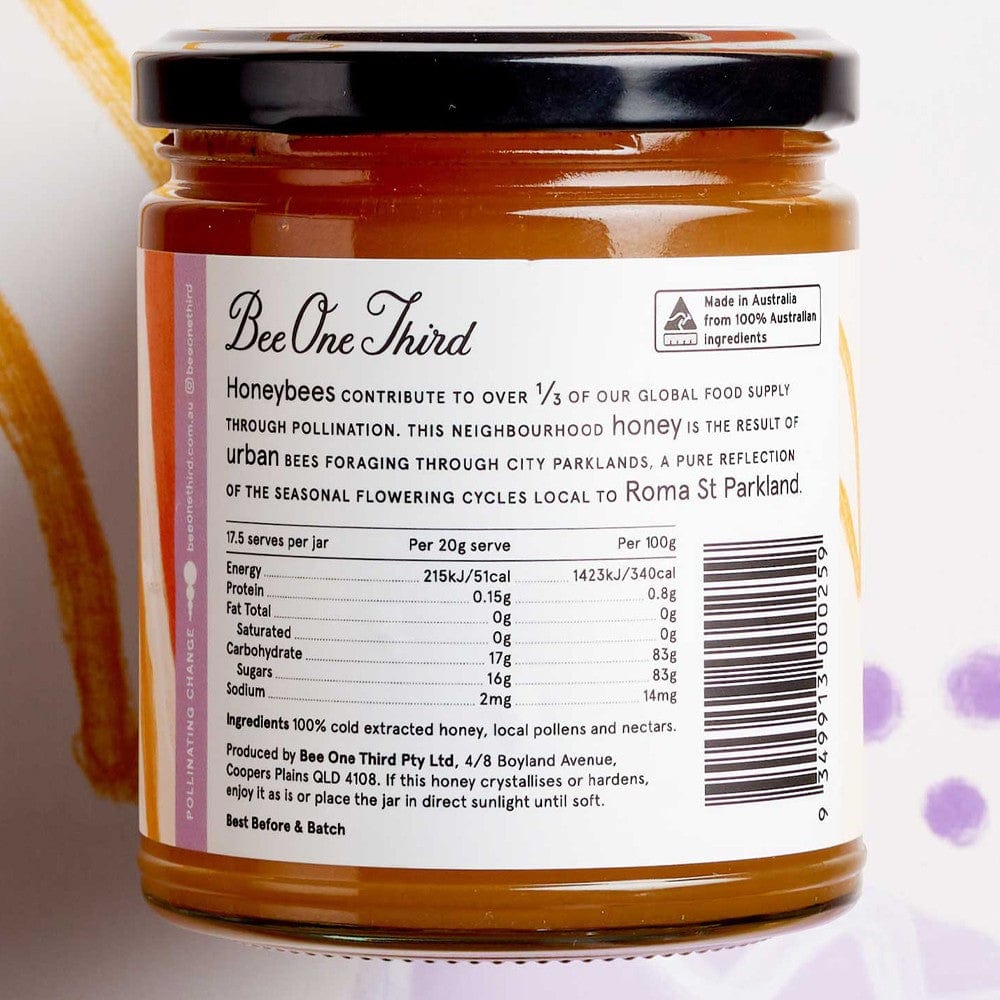Bee One Third Raw Neighbourhood Honey 350g - Image 4