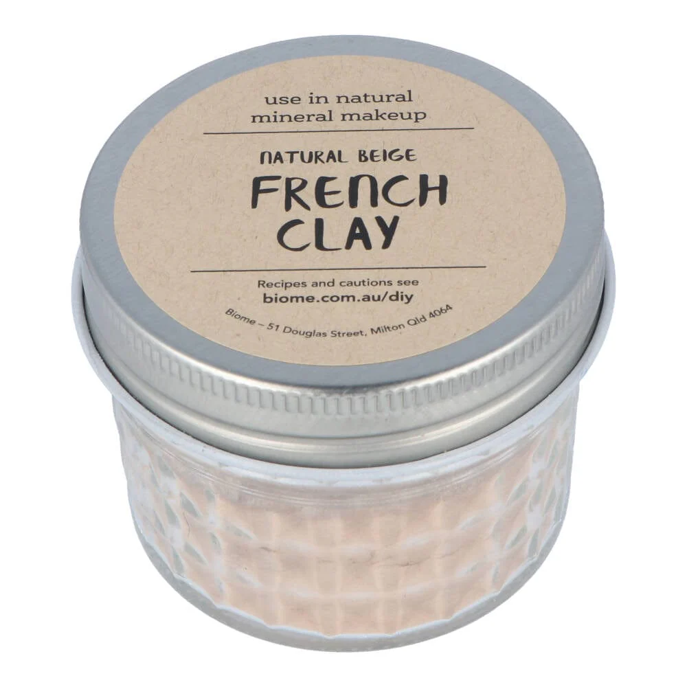Natural Beige French Clay in Glass Jar 50g