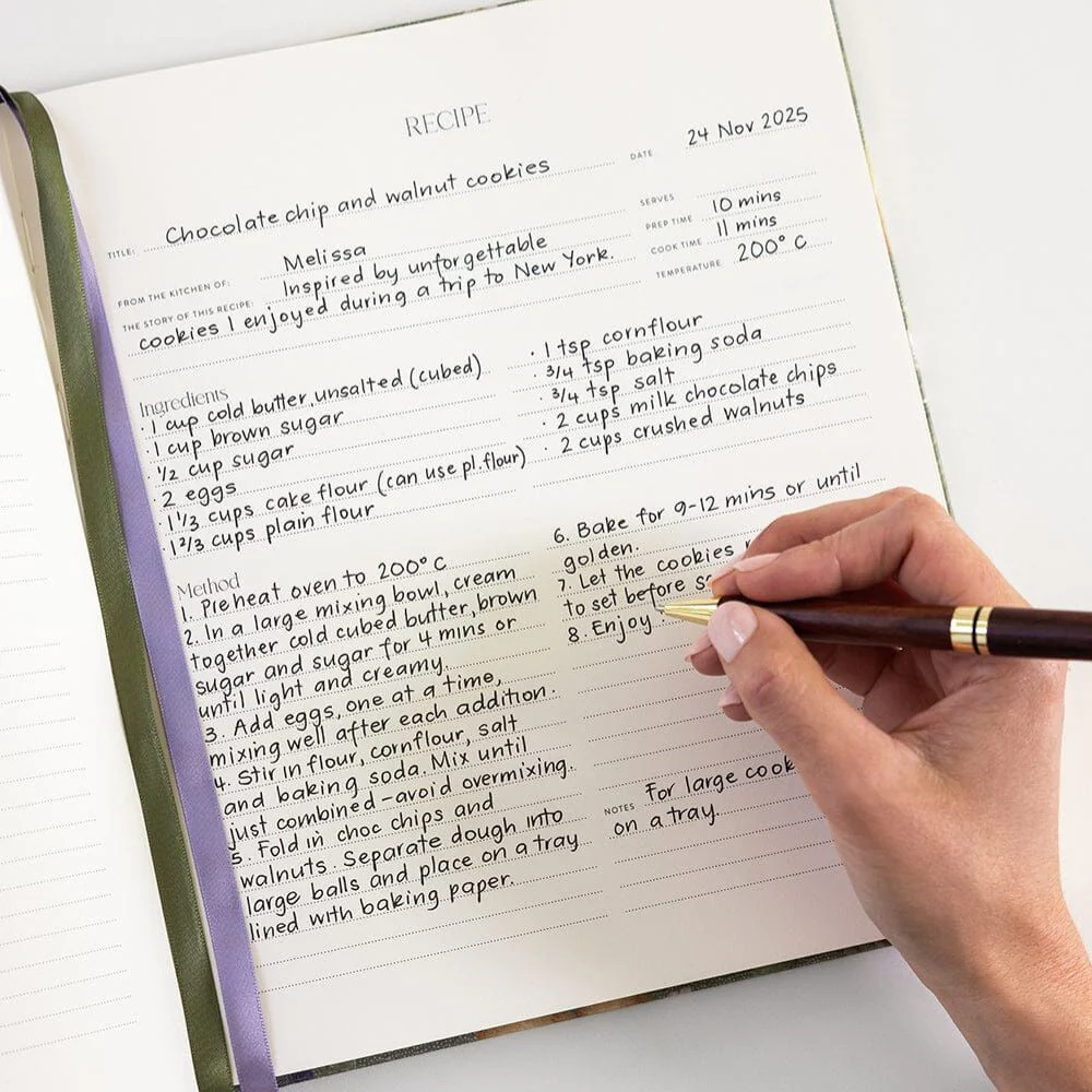Bespoke Letterpress Heirloom Recipe Book Journal - Image 2