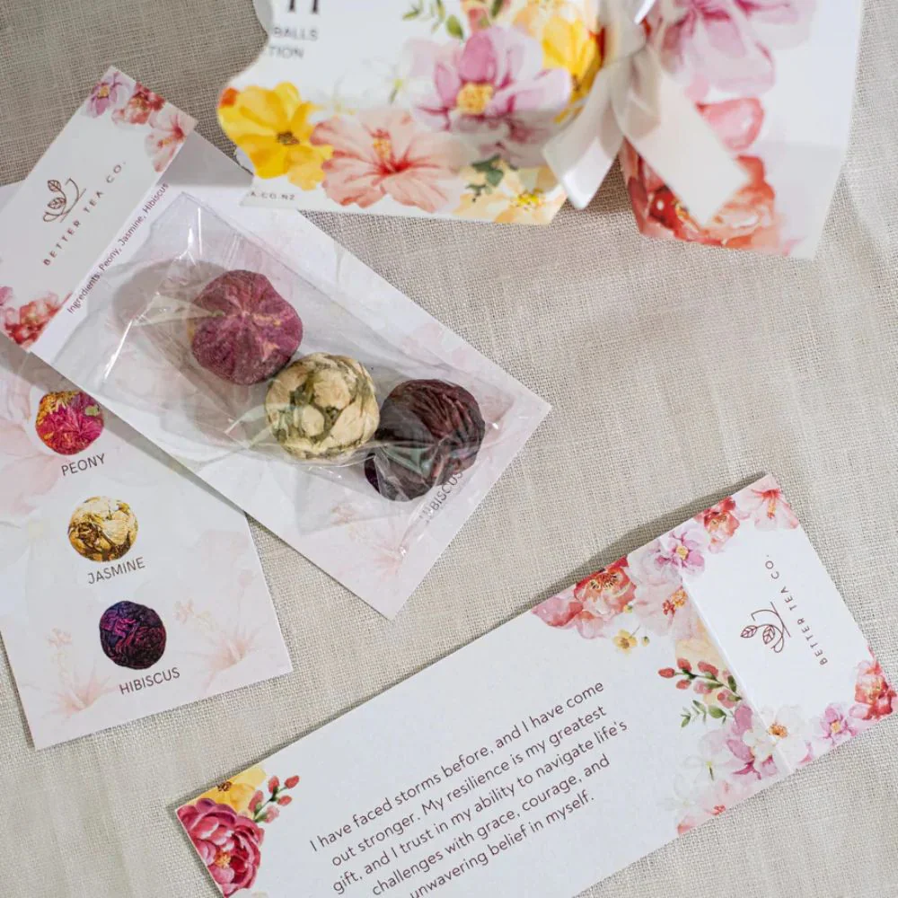 Better Tea Co. Blooming Tea Crackers - Tea Balls - 3pk Pink - Image 2