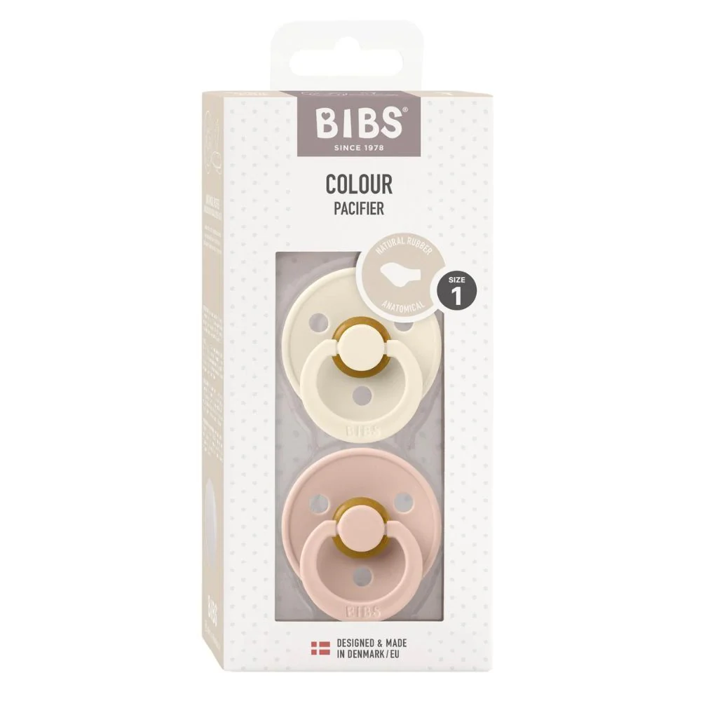 Bibs Anatomical Dummy Natural Rubber - Ivory/Blush - Image 4