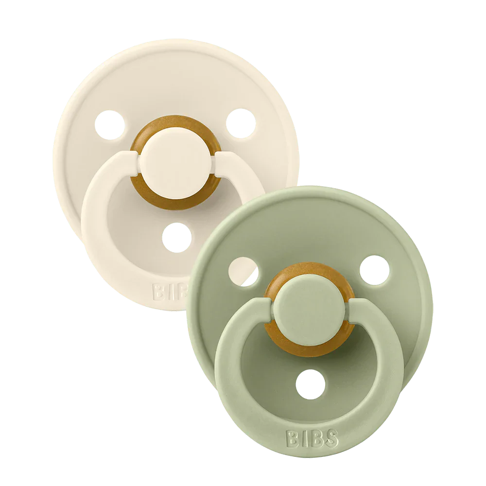 Bibs Anatomical Dummy Natural Rubber - Ivory/Sage - Image 3