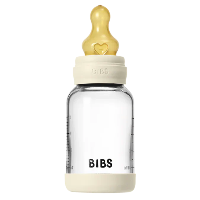 Bibs Glass Baby Bottle Complete Set 120ml - Latex - Image 6