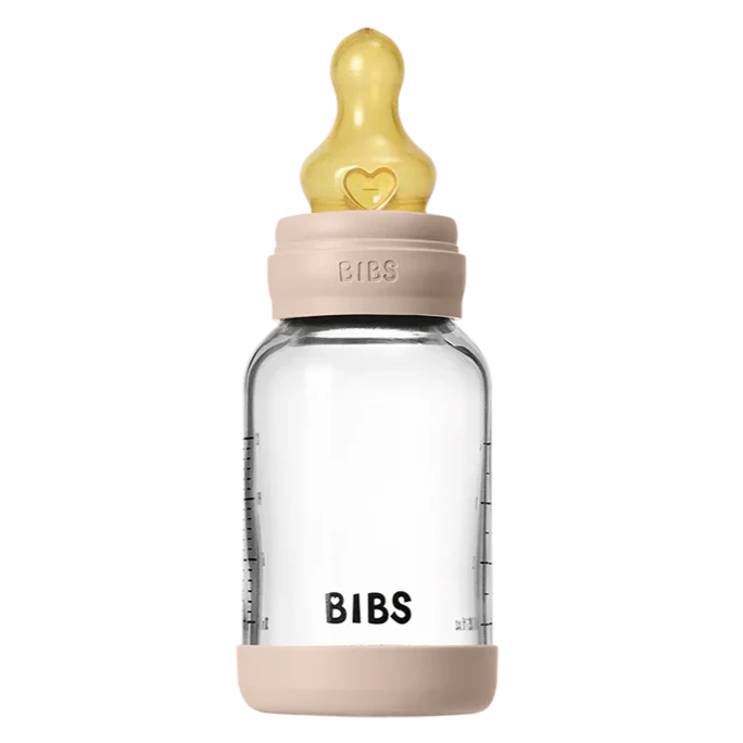 Bibs Glass Baby Bottle Complete Set 120ml - Latex - Image 8