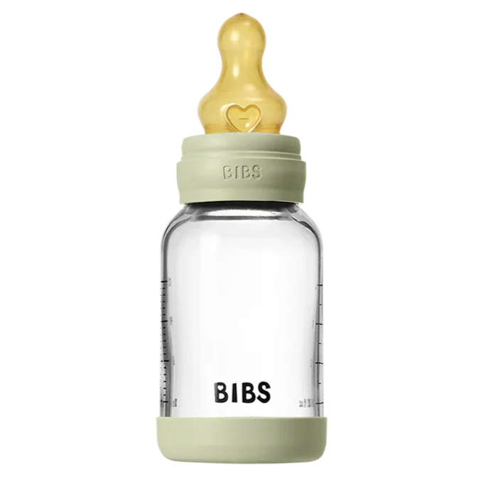 Bibs Glass Baby Bottle Complete Set 120ml - Latex - Image 9