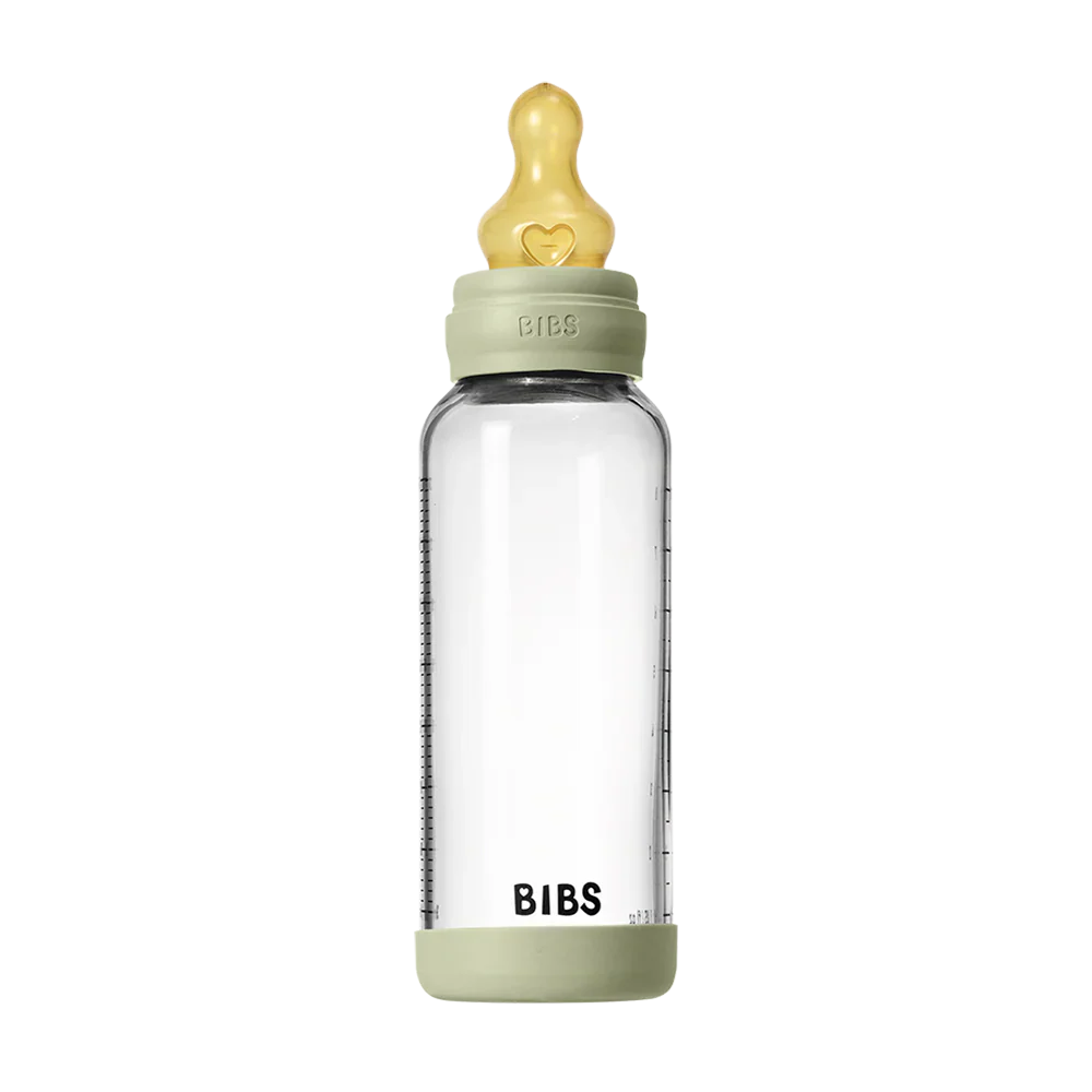 Bibs Glass Baby Bottle Complete Set 240ml - Latex - Image 6