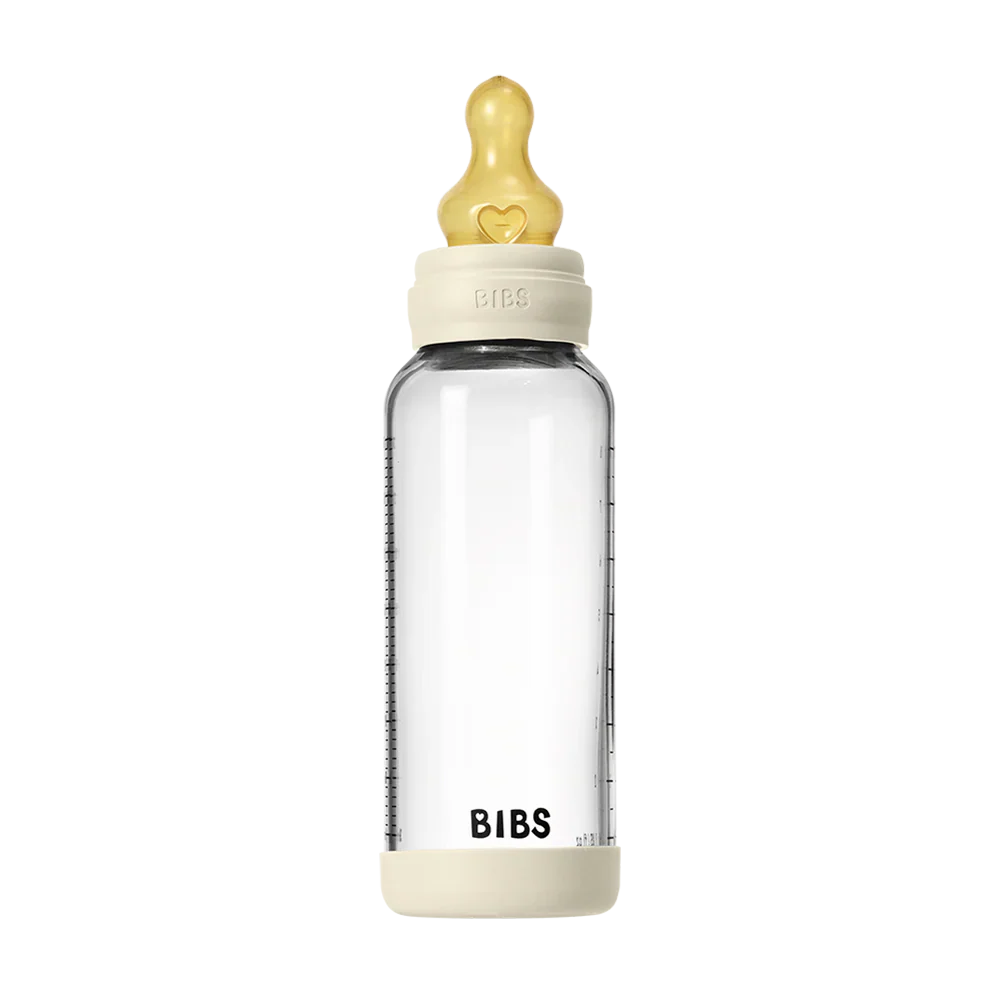 Bibs Glass Baby Bottle Complete Set 240ml - Latex - Image 7