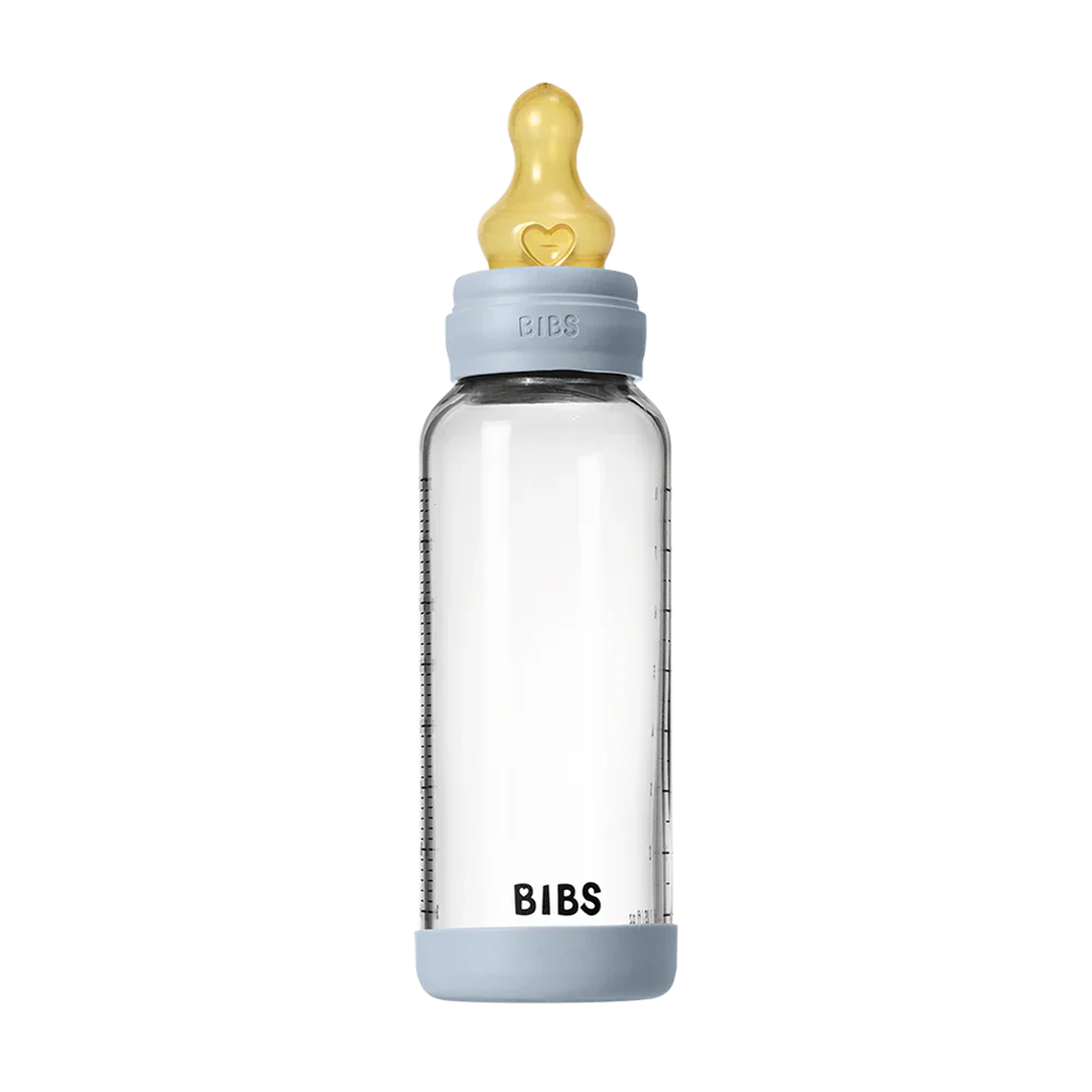 Bibs Glass Baby Bottle Complete Set 240ml - Latex - Image 9