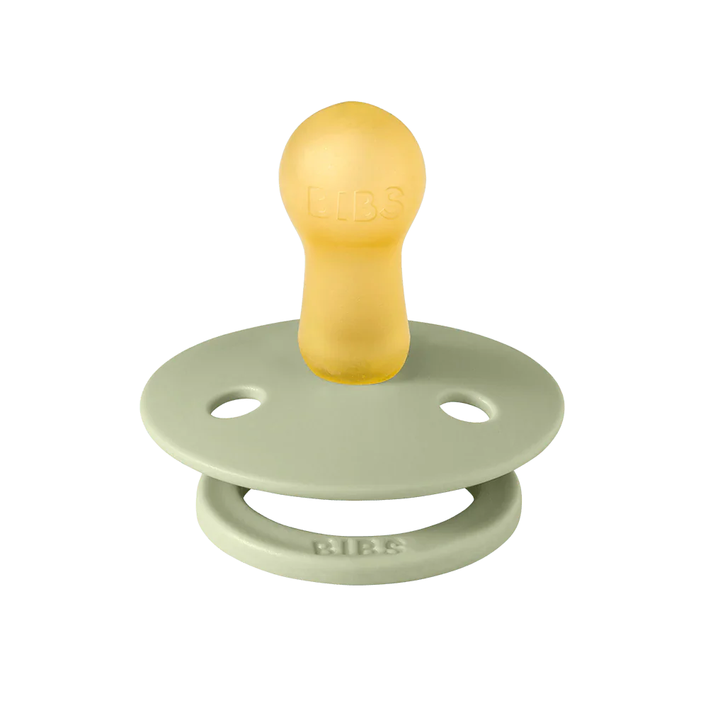 Bibs Round Natural Dummy Pacifier - Liberty Collection - Eloise/Sage - Image 4