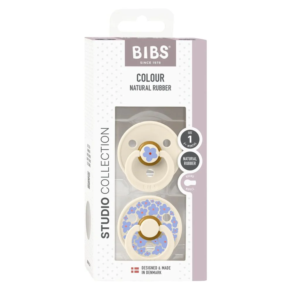 Bibs Round Natural Dummy Pacifier - Studio Collection - Jasmine Ivory Mix - Image 6