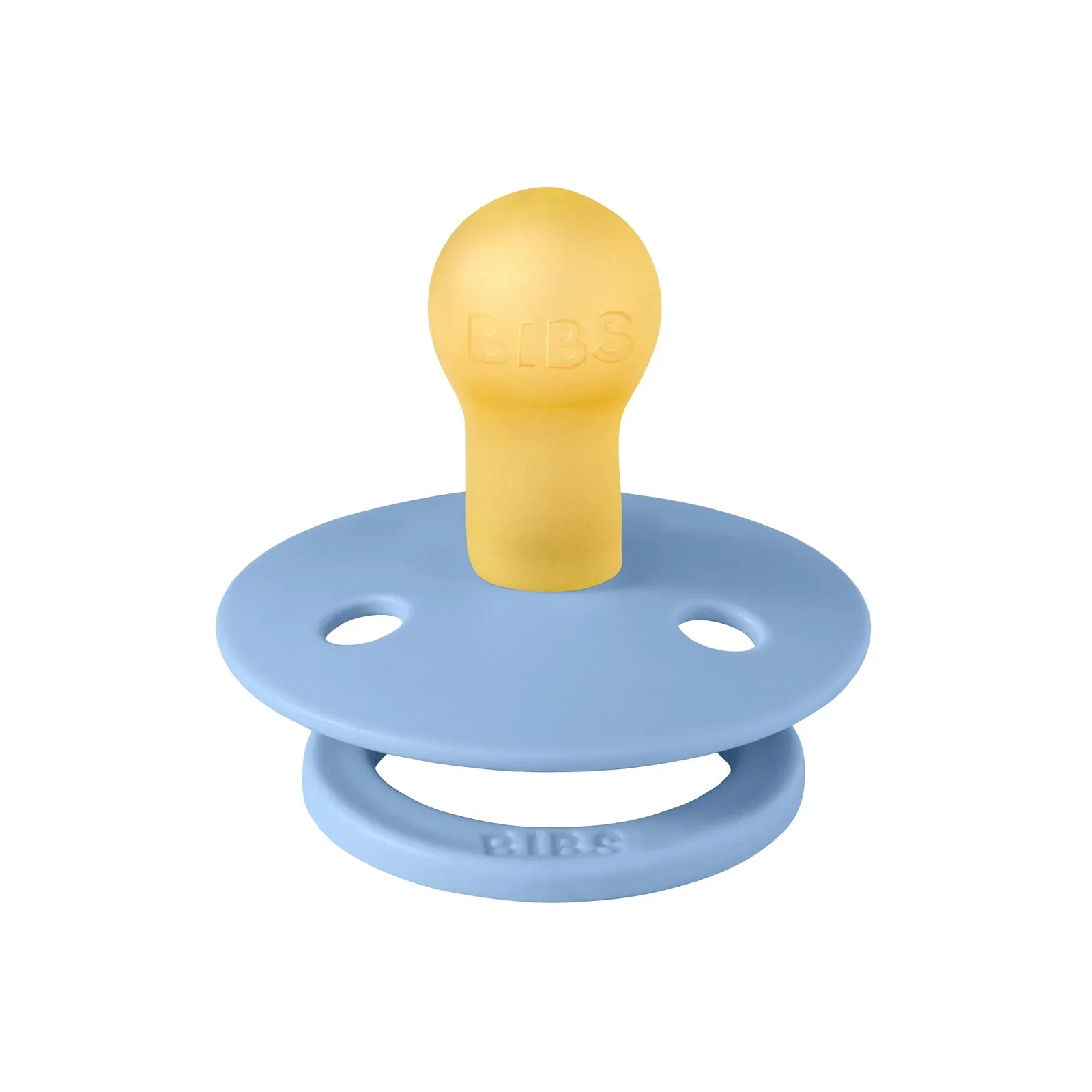 Bibs Round Natural Dummy Pacifier - Studio Collection - Pin Blue - Image 3