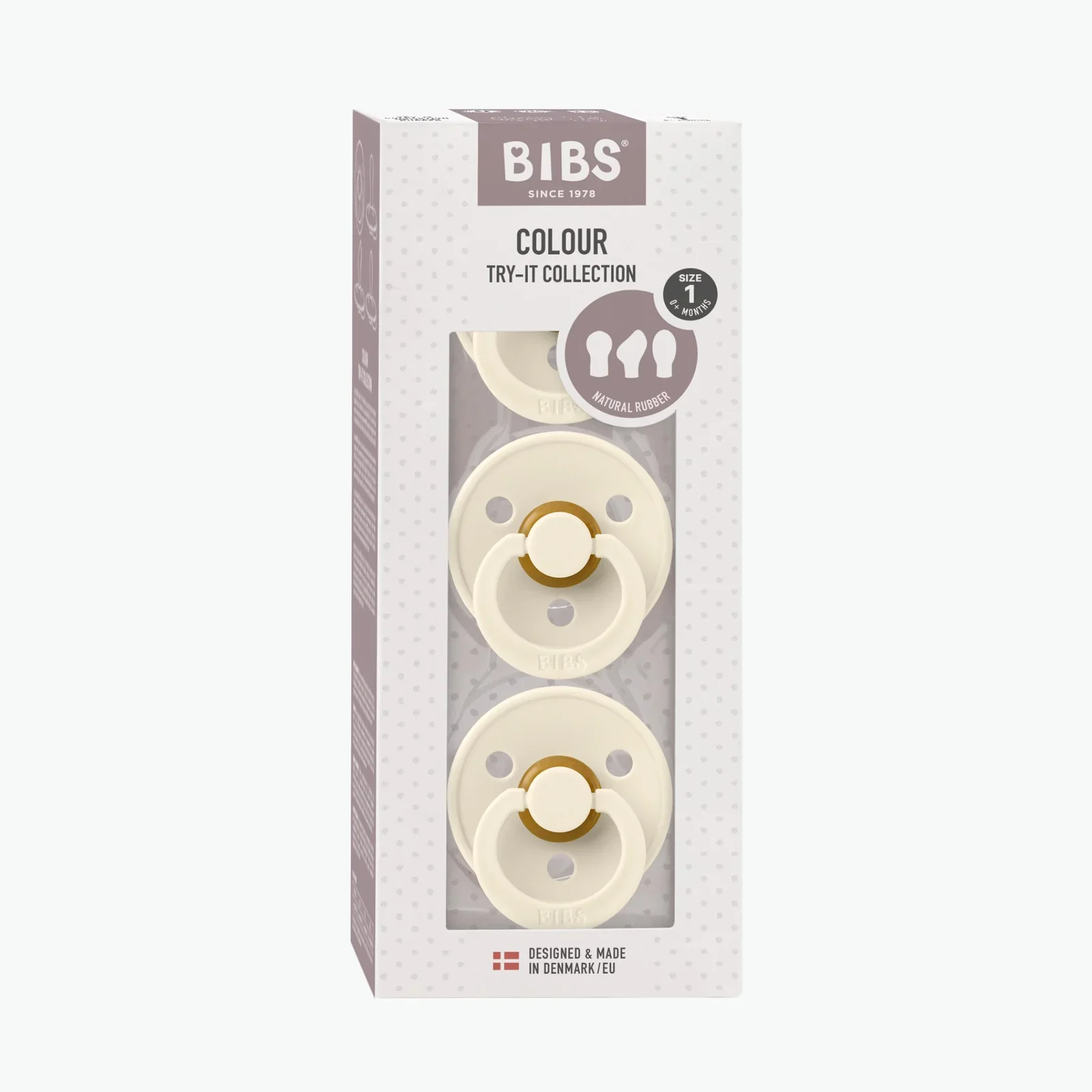 Bibs Natural Dummy Pacifier - Try It 3 Pack Anatomical, Round, Symmetrical - Image 6