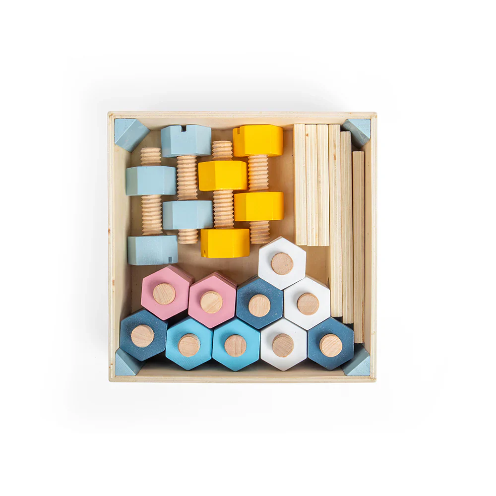 Bigjigs Toys Crate of Nuts & Bolts - Image 2