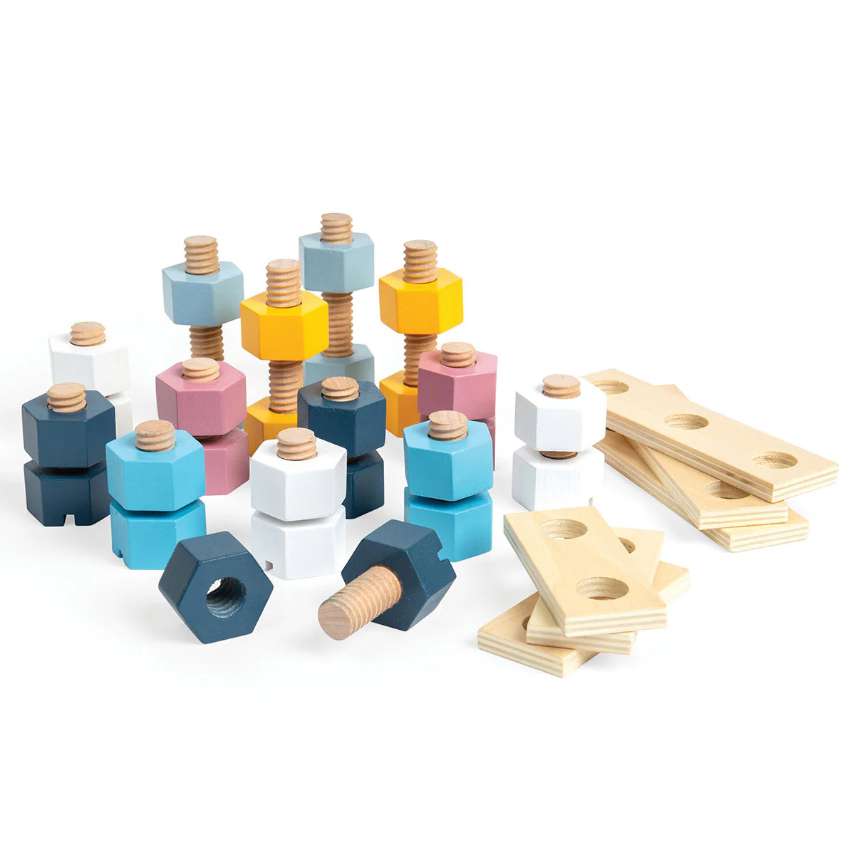 Bigjigs Toys Crate of Nuts & Bolts - Image 5