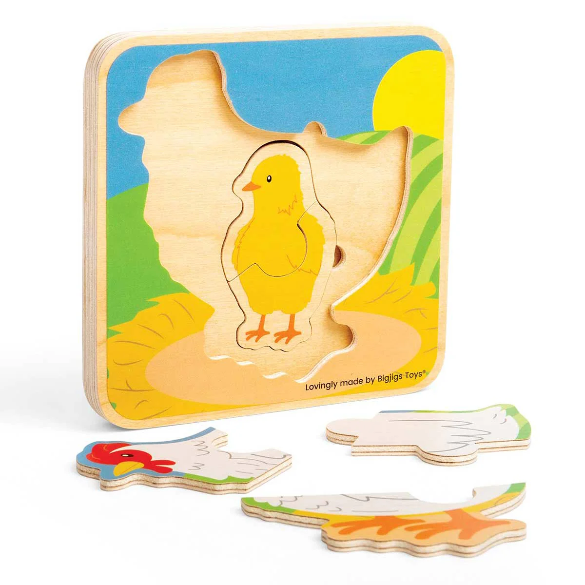 Bigjigs Toys Lifecycle Puzzle Chicken - Image 2