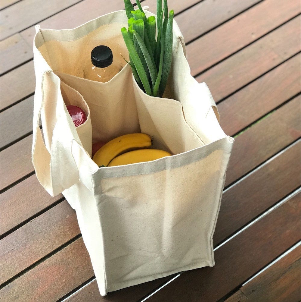 Biome Organic Cotton Canvas Tote Shopping Bag - Plain  Natural - Image 2