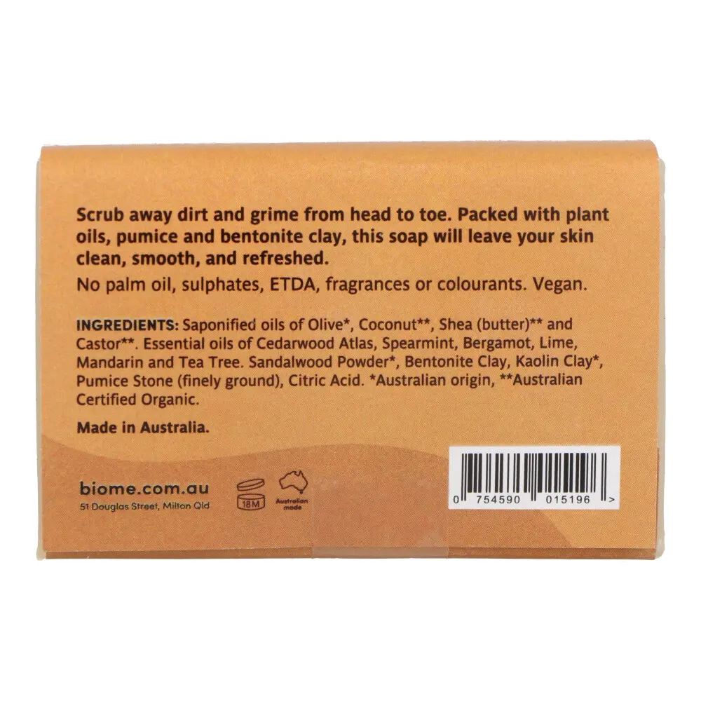 Biome Tradie Scrub Bar 120g - Image 4