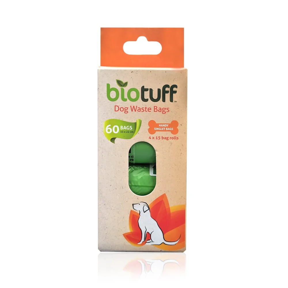 Biotuff Compostable Dog Waste Bags - 60 bags in box - Image 2