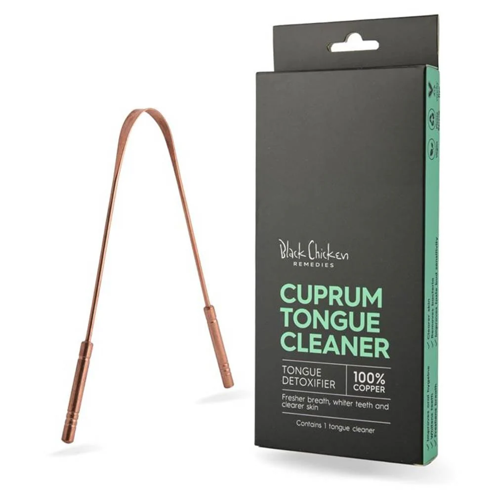 Black Chicken Remedies Copper Tongue Scraper - Image 2