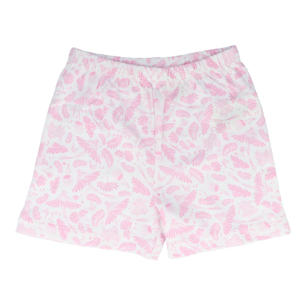 Children's Organic Cotton Short Pyjama Set - Blush Wings Pink - Image 6