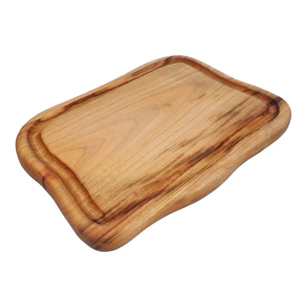 Camphor Laurel Cutting Board with Juice Rail - Freeform Medium - Image 2