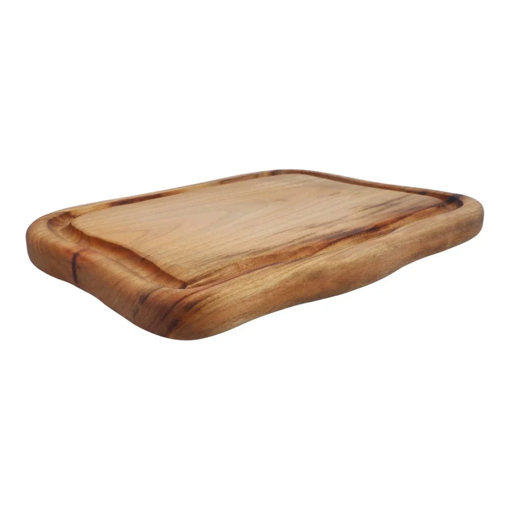 Camphor Laurel Cutting Board with Juice Rail - Freeform Medium - Image 3