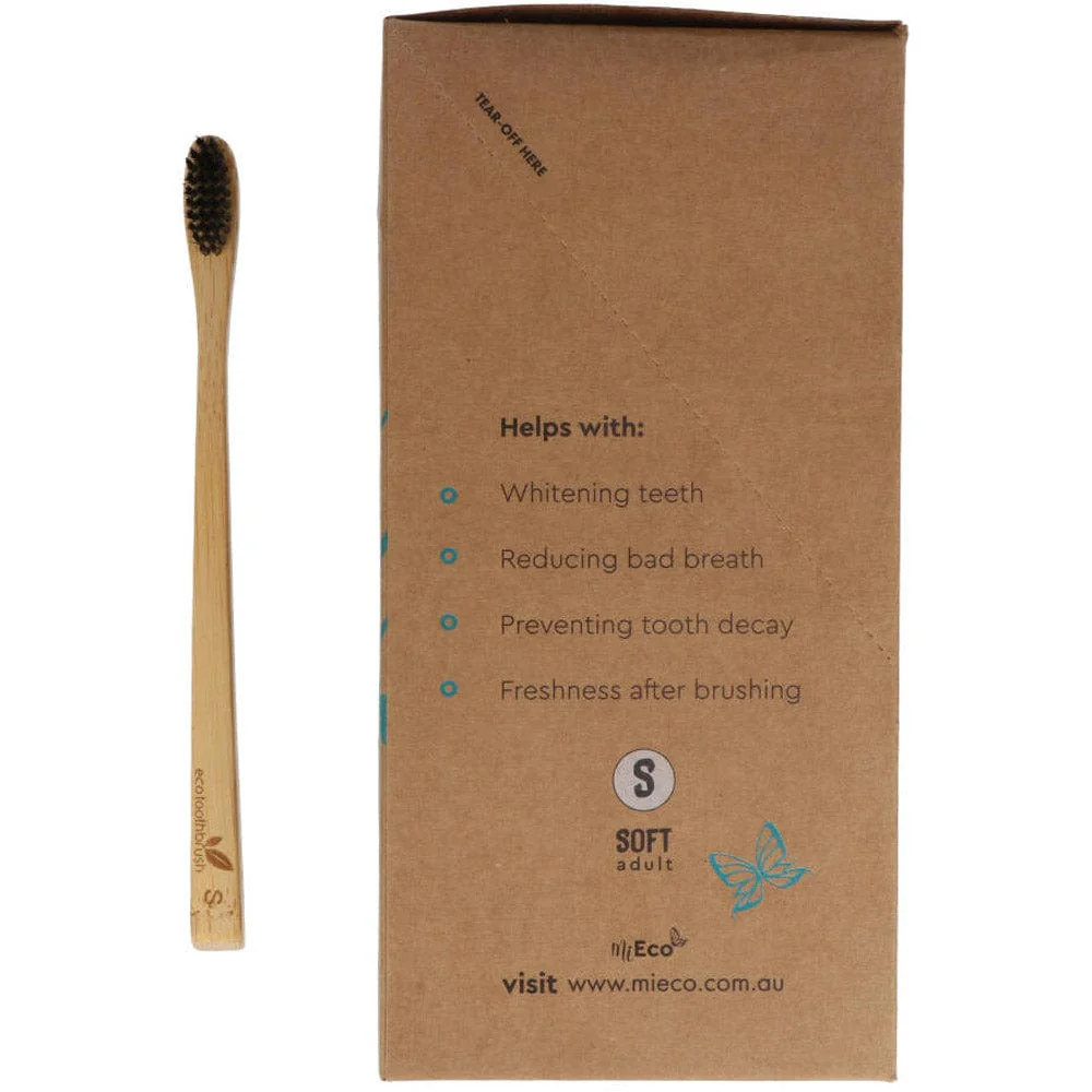Charcoal Toothbrush Bamboo Adult - Soft - Image 2