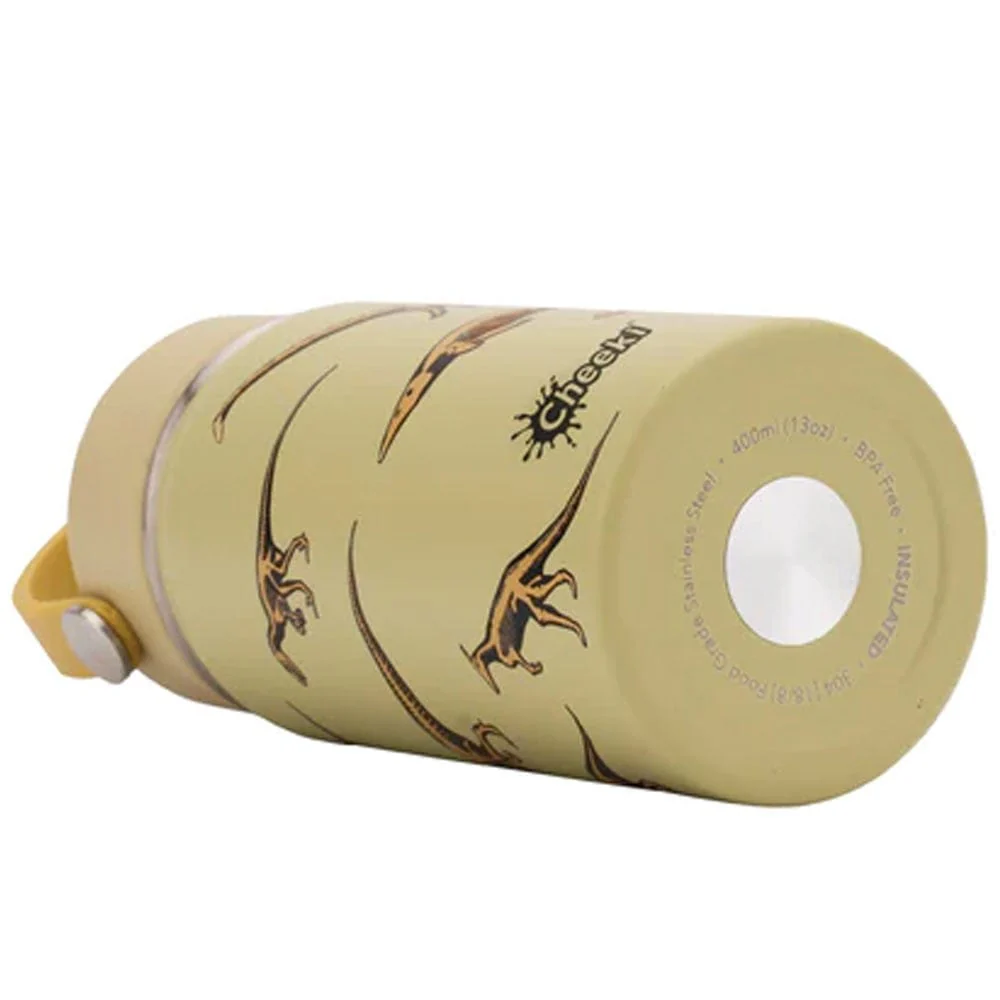 Cheeki Insulated Little Adventurer Kids Water Bottles 400ml - Dinosaur - Image 3