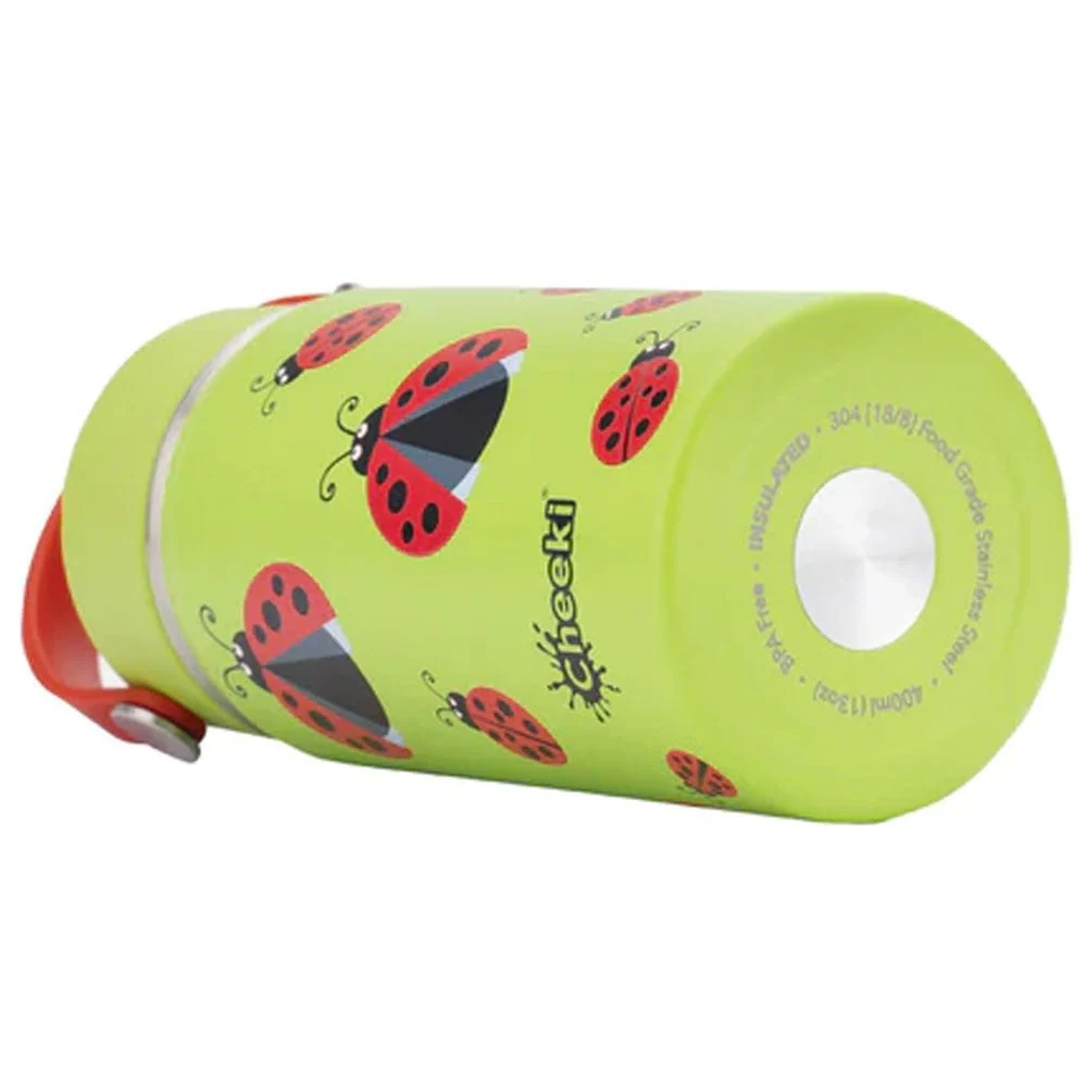 Cheeki Insulated Little Adventurer Kids Bottle 400ml - Lady Bug - Image 3