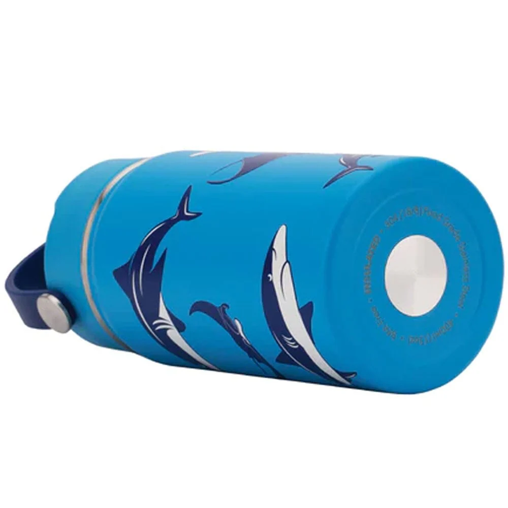 Cheeki Insulated Little Adventurer Kids Water Bottles 400ml - Sharks - Image 4