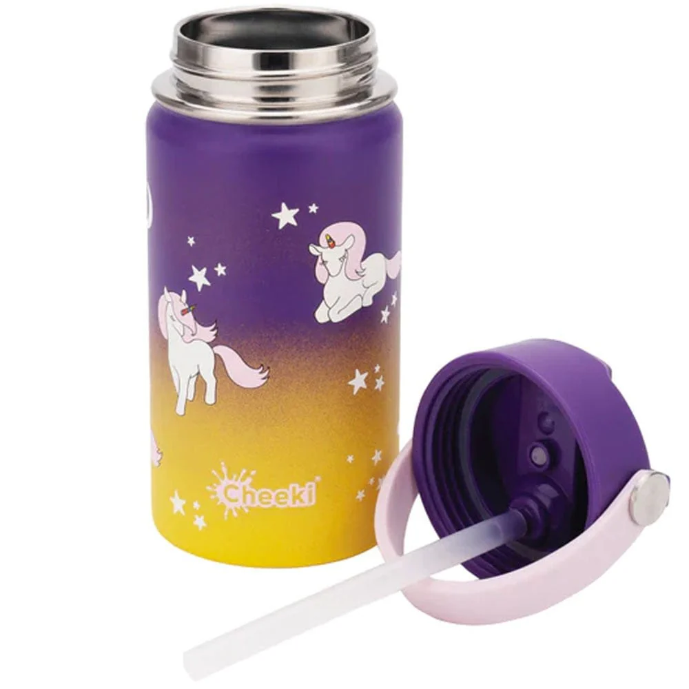 Cheeki Insulated Little Adventurer Kids Bottle 400ml - Unicorn - Image 2