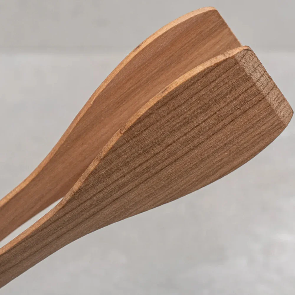 Cherry Wood Kitchen Tongs 30cm - Image 2