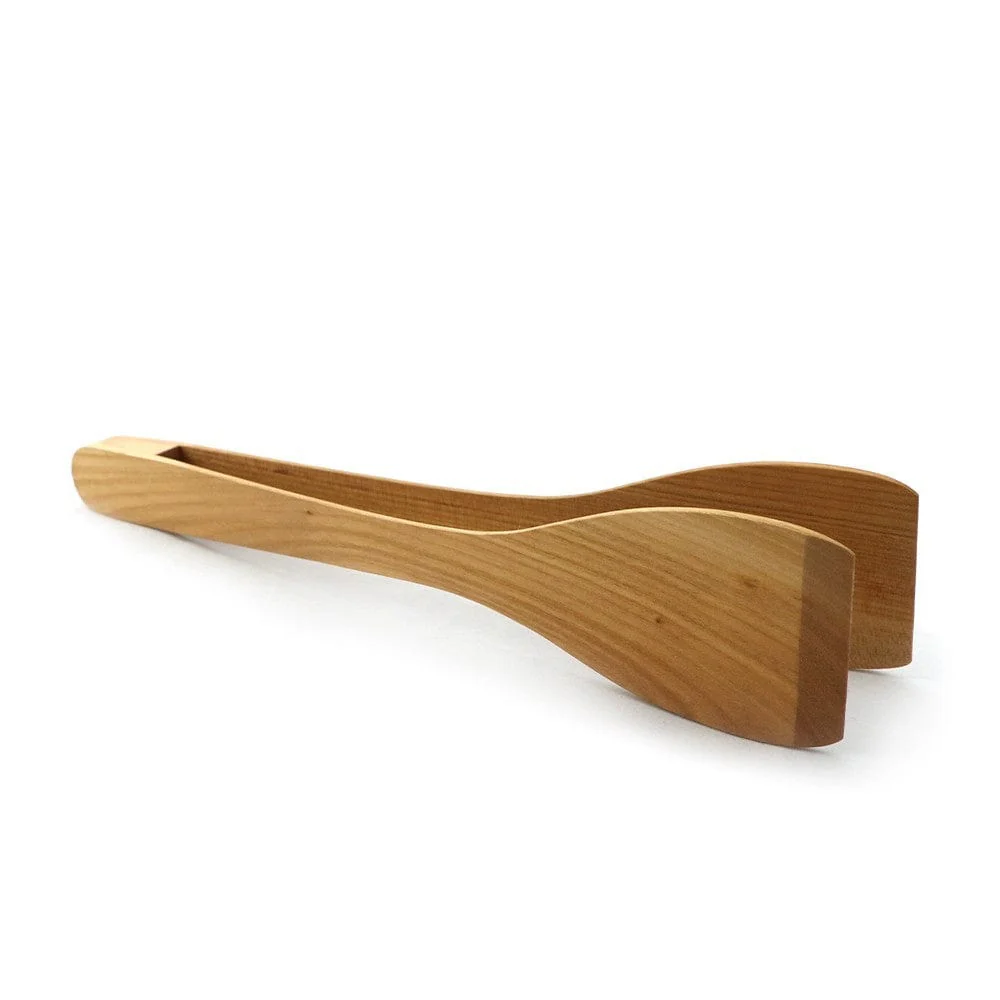 Cherry Wood Kitchen Tongs 30cm - Image 5