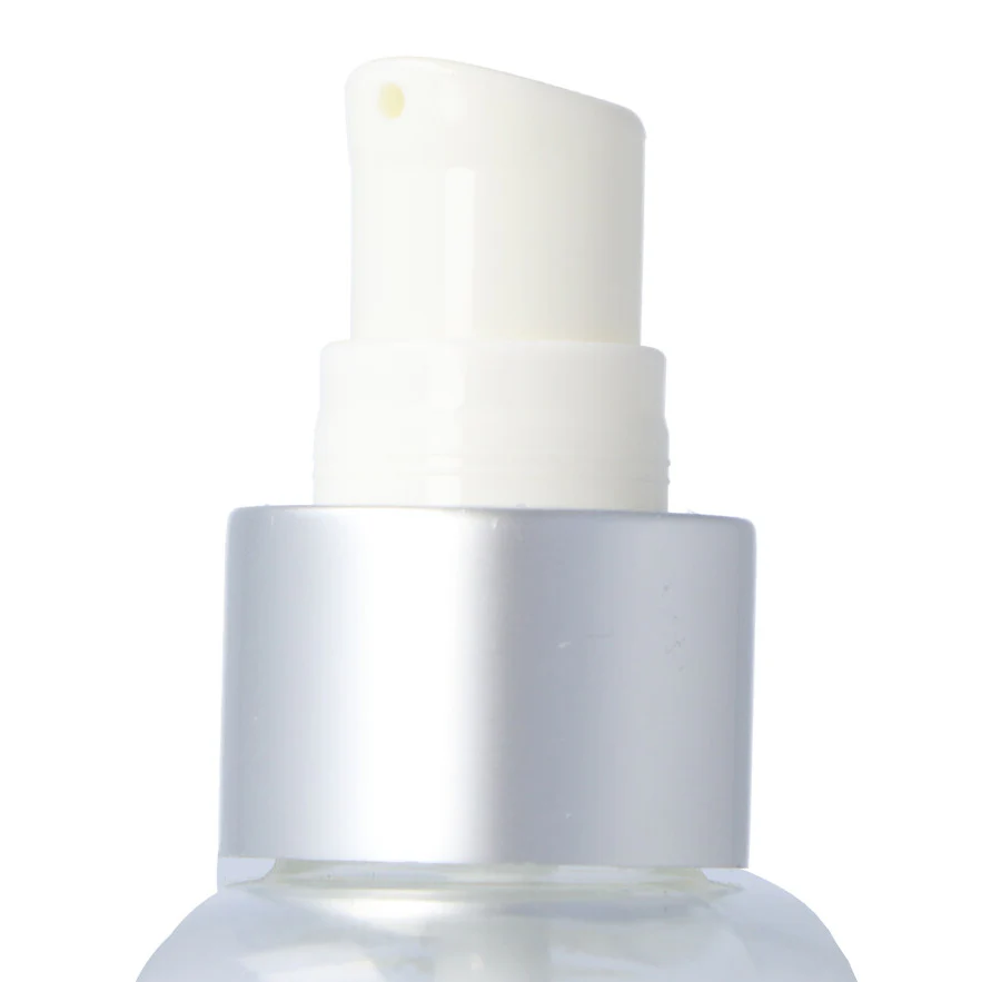 Clear Glass Bottle with White Serum Pump - 100ml - Image 2