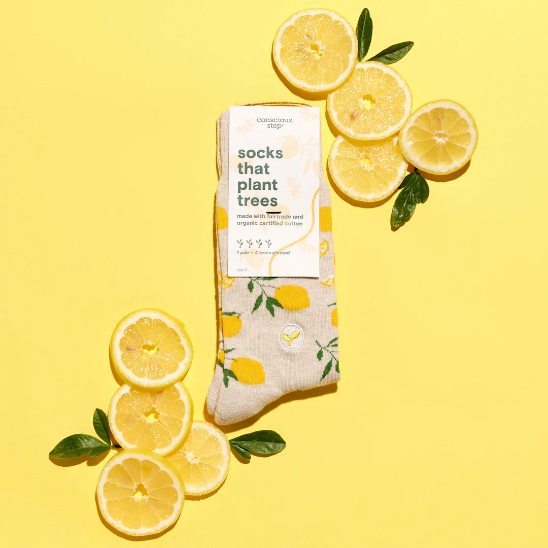 Conscious Step Socks that Plant Trees - Lemons - Image 2