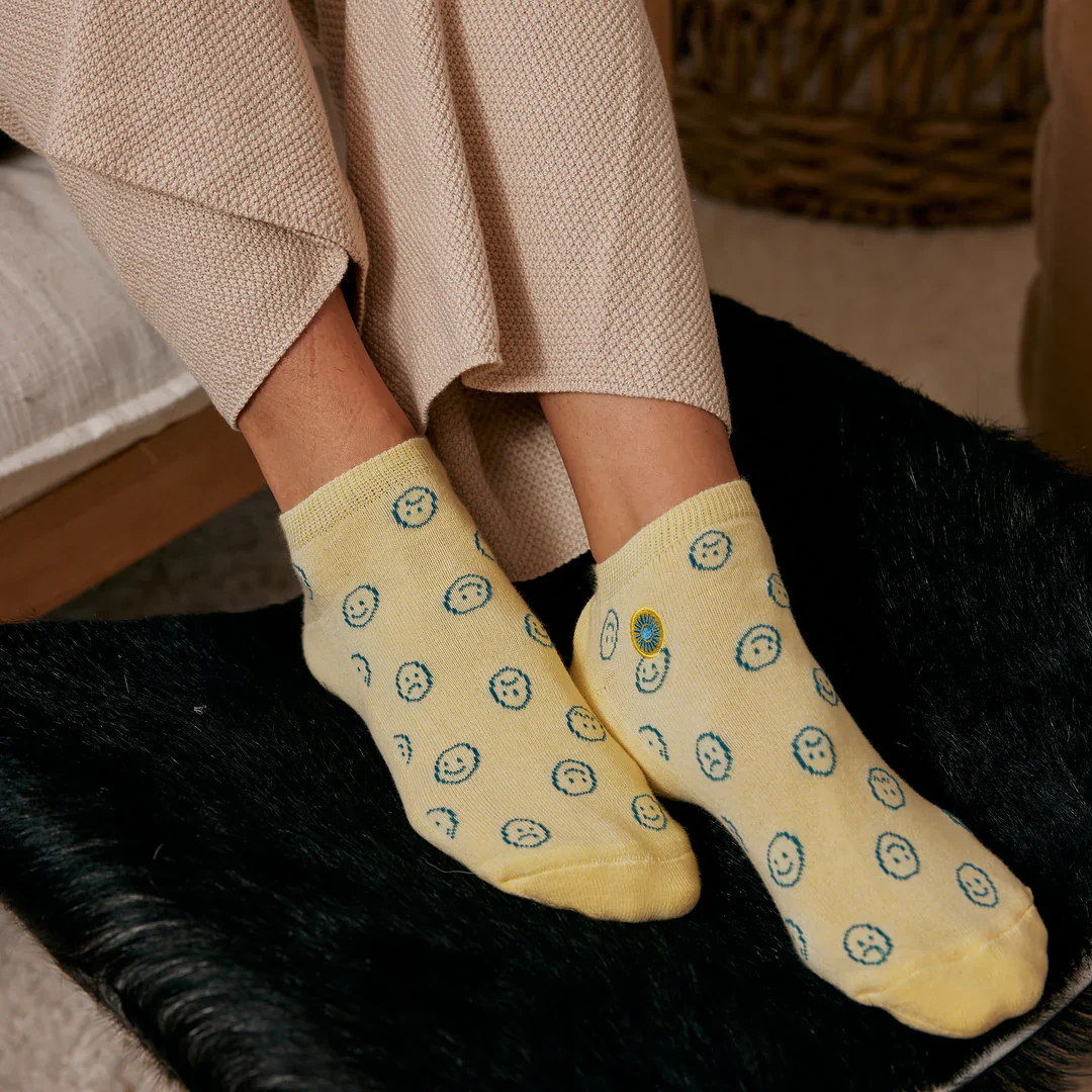 Conscious Step Socks that Support Mental Health - Ankle Smiley - Image 2