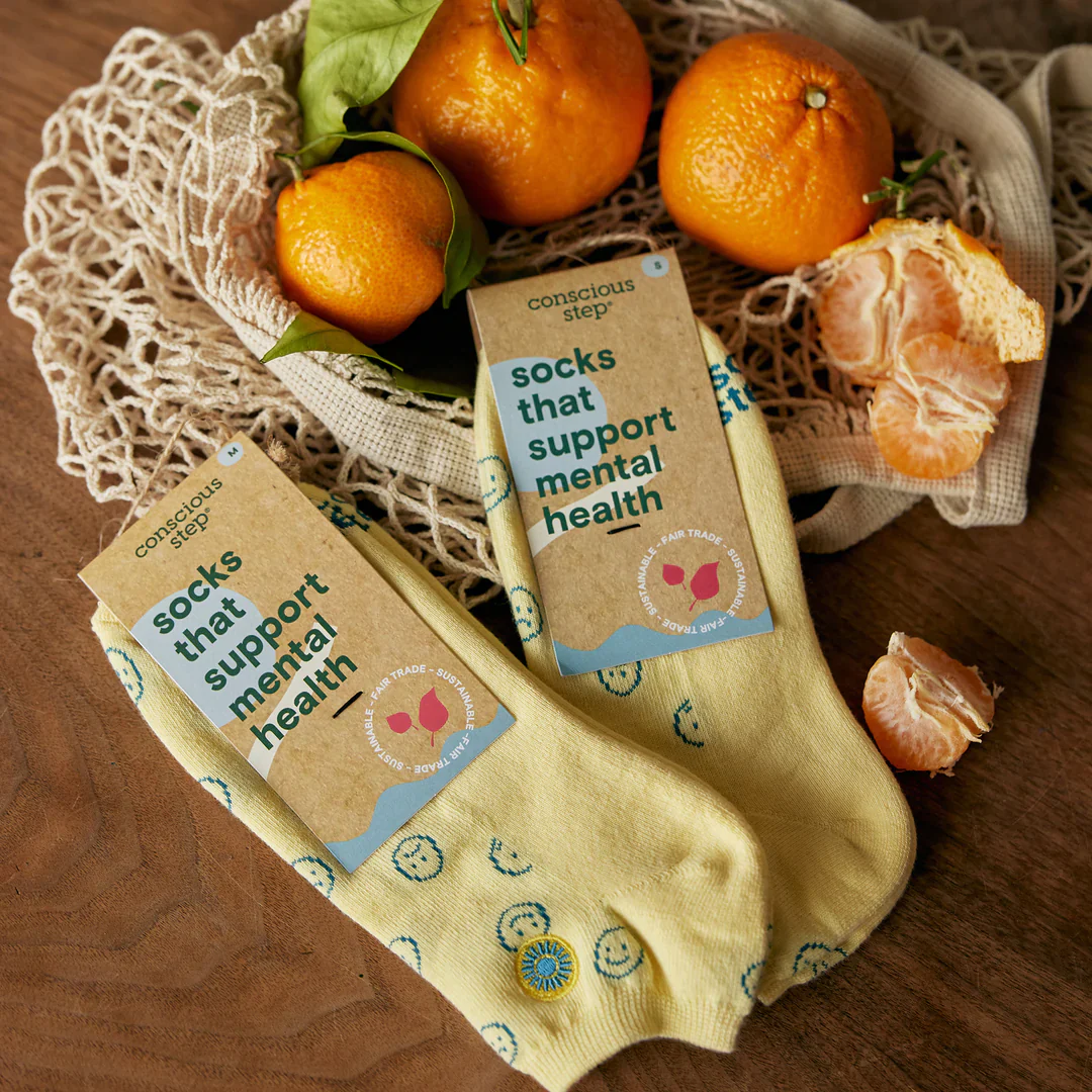Conscious Step Socks that Support Mental Health - Ankle Smiley - Image 4