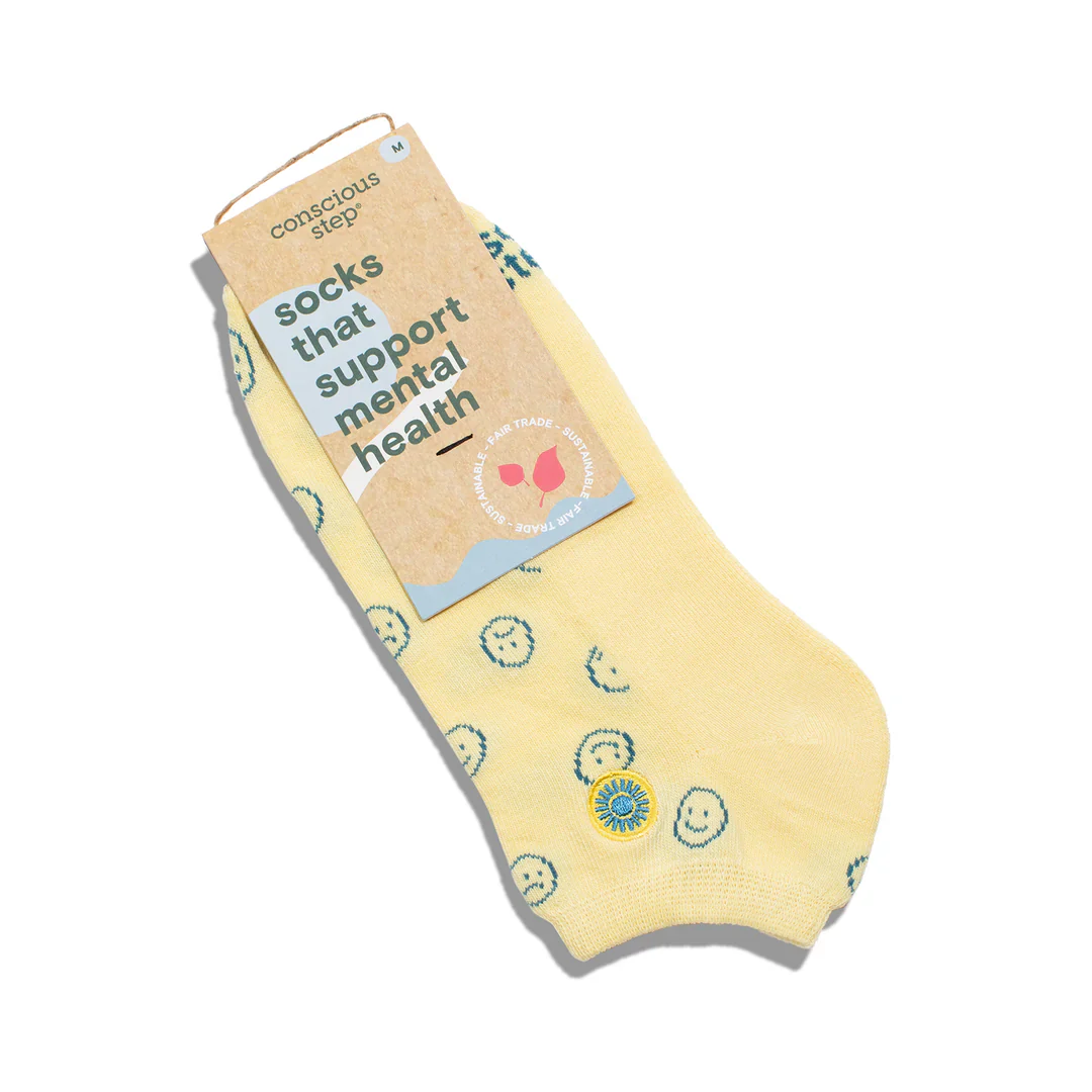 Conscious Step Socks that Support Mental Health - Ankle Smiley - Image 5